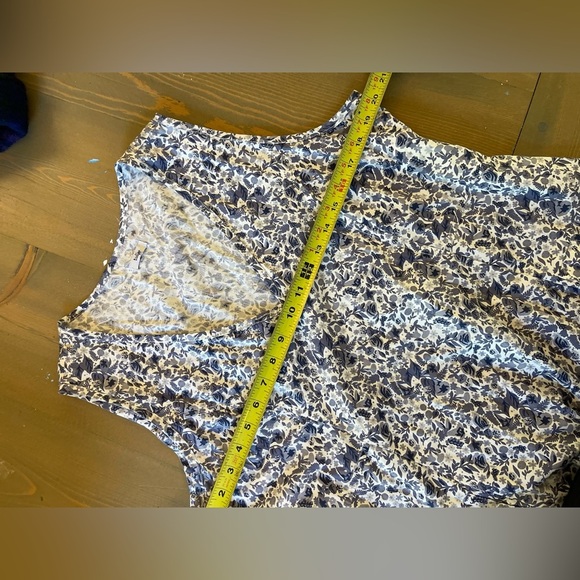 Vintage Cotton Blue Floral Women's Dress Size Medium - Picture 3 of 9